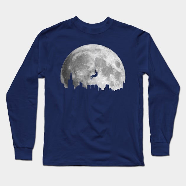 The Moon Climber Long Sleeve T-Shirt by ruifaria